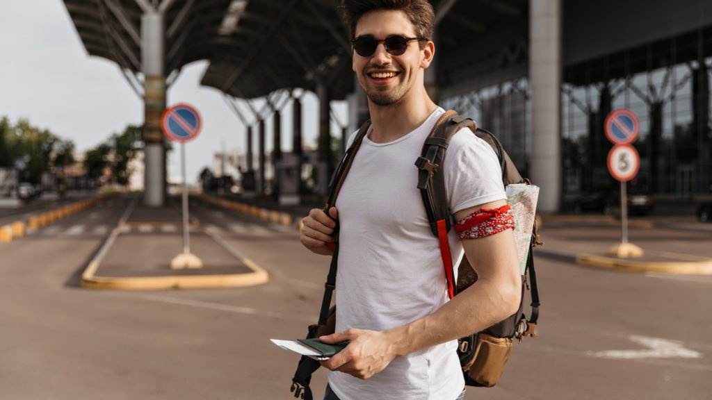 man smiling in the summer